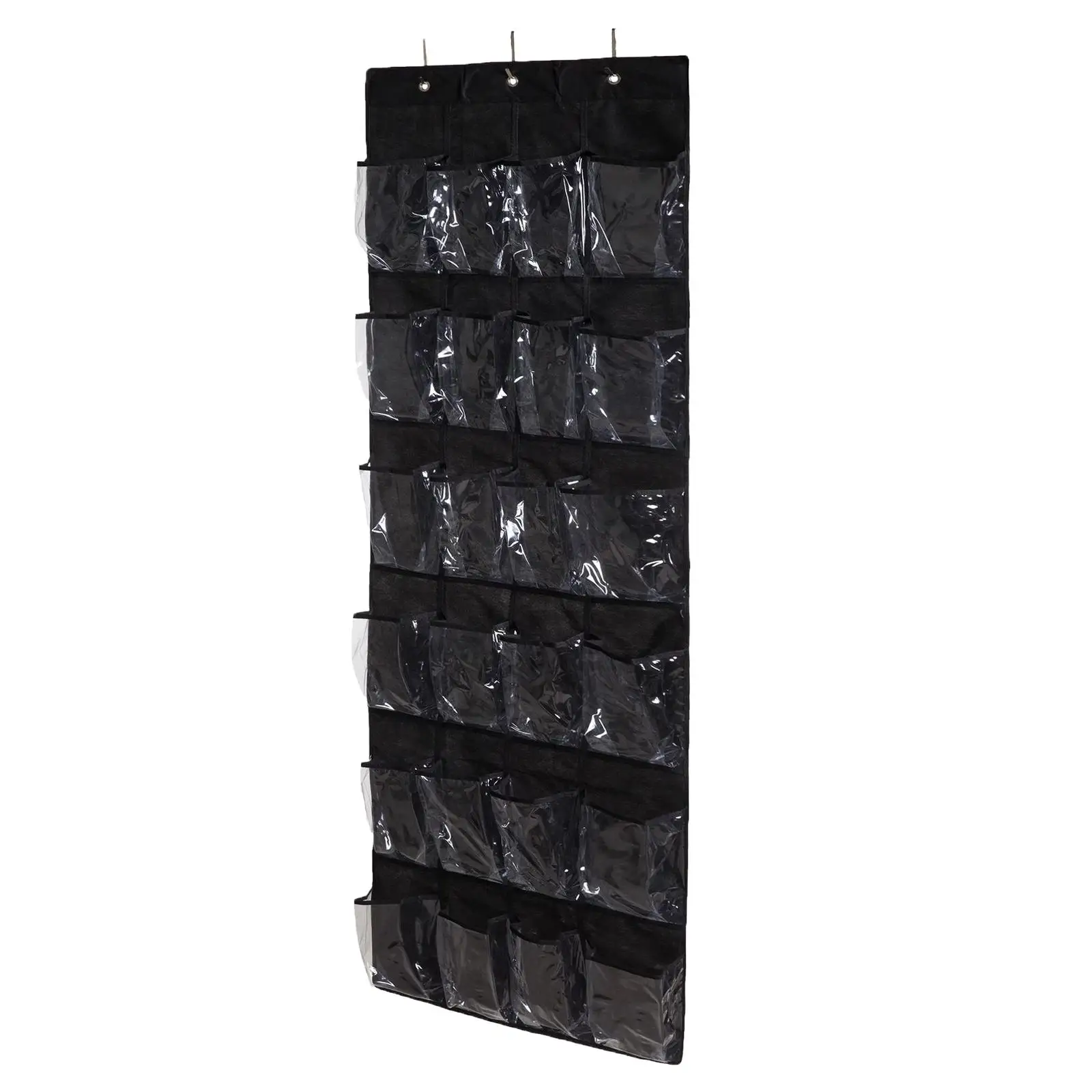 Over The Door shoe organizer, shoe hanger with 24 fabric pockets for