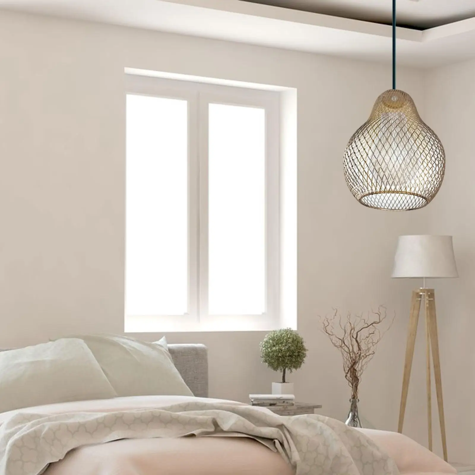 Pendant Lamp Shade Vintage Style Chandelier Shade Iron Wire Lamp Cover for Bedroom Dining Room Restaurant Decoration