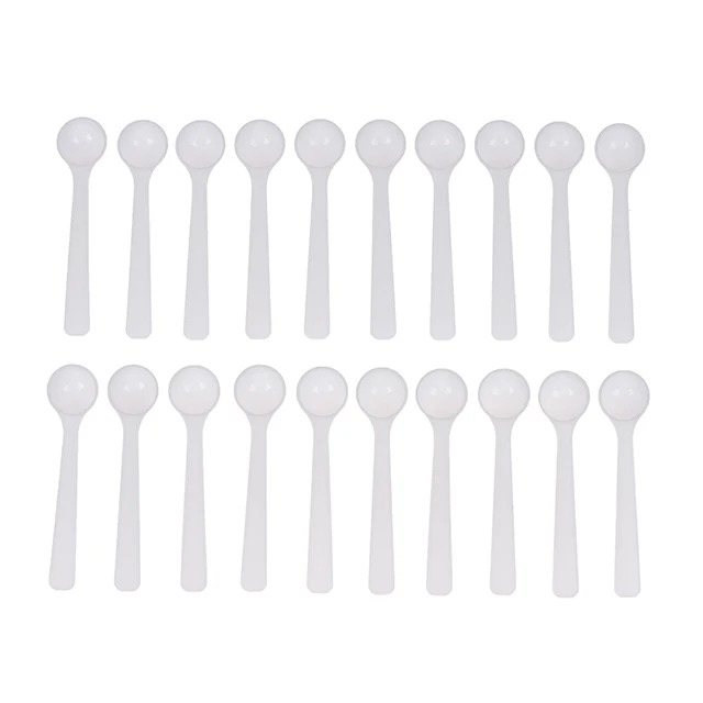 1 gram Plastic Measuring Scoop 2ML Small Spoon 1g Measure Spoons White  Clear Milk Protein Powder Scoops#39106 - AliExpress