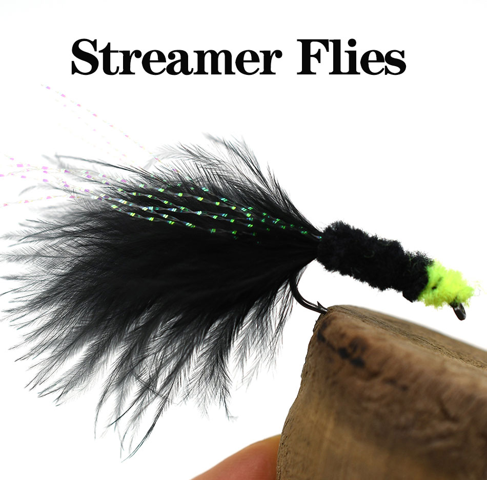 MNFT 6 Stück 6 # Green Egg Sucking Leech Woolly Bugger Streamers Fly Forelle Bass und Steelhead Angelköder – Detail 3