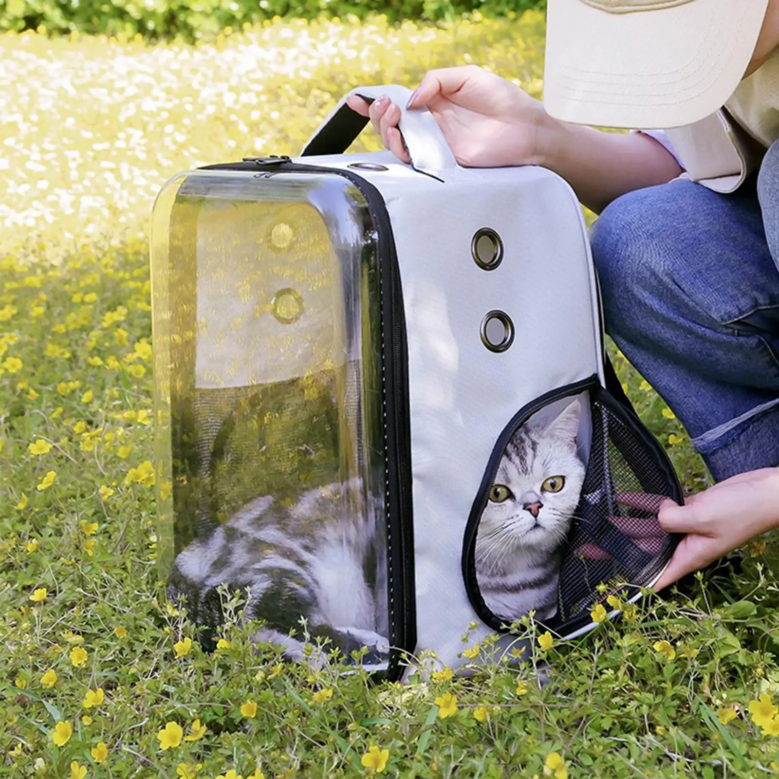 Cat Carrier Bag Oxford Cloth Handbag for Travel Strolling Walking Outdoor Activities