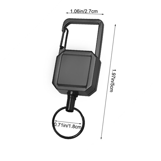 Heavy Duty Retractable Tether Pull Badges ID Holder 23.6in Cord