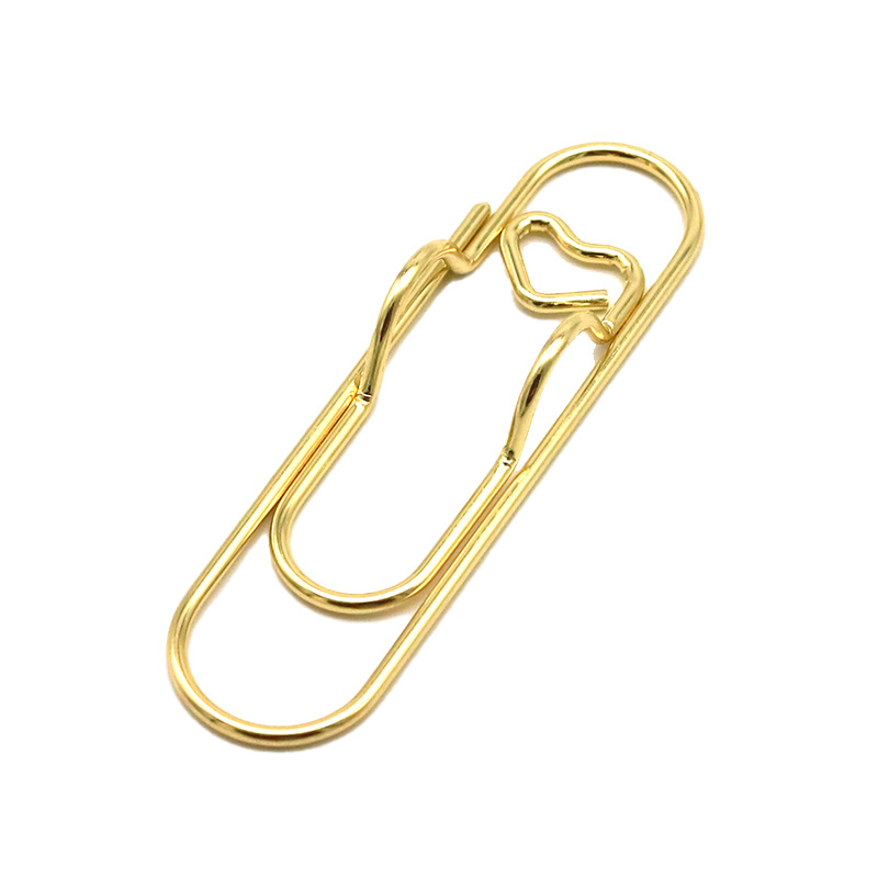10 stücke herzförmige Metallstift clips Multifunktion stift clip halter Lesezeichen für Notizbücher Büroklammern Schreibwaren werkzeug – Detail 5