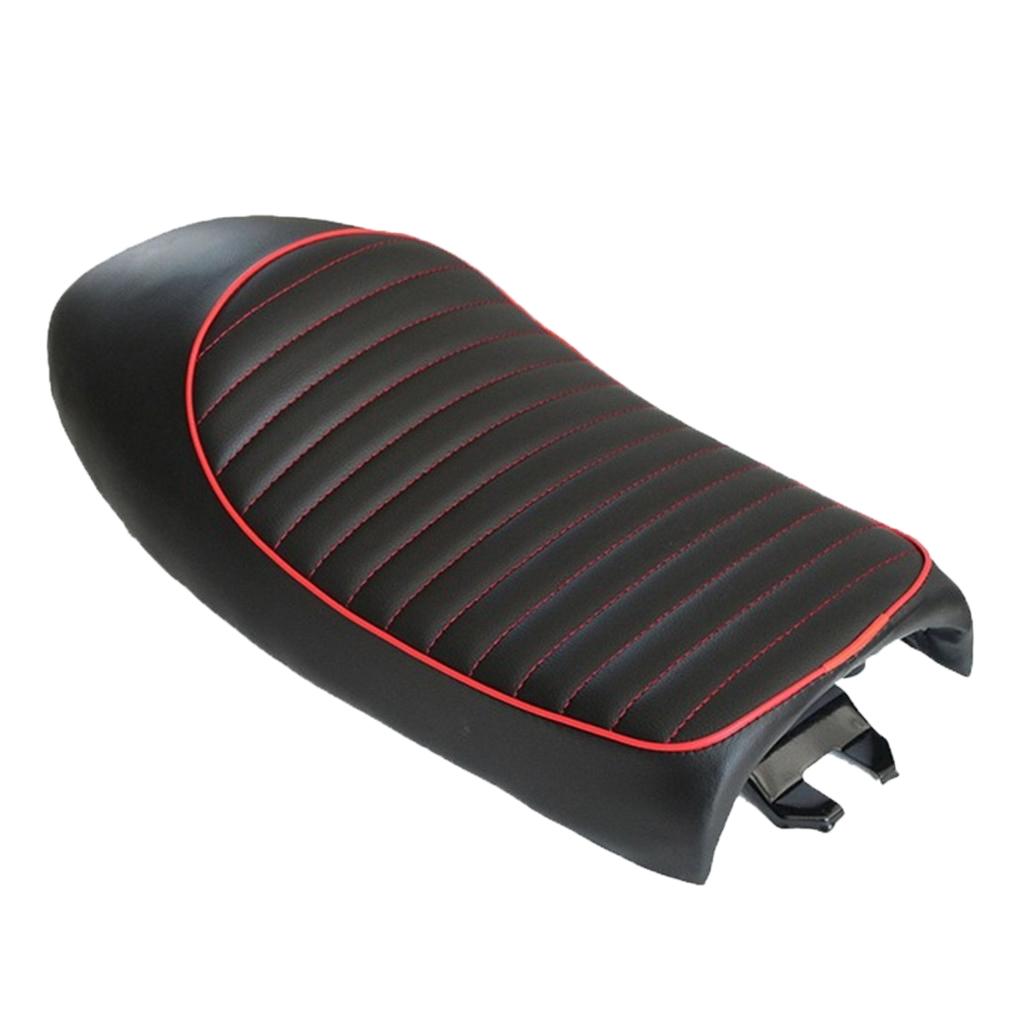 Universal Motorcycle Flat Brat Cafe Racer Seat - Comfortable Hump Styling Cushion, for Honda for Yamaha for Suzuki for Kawasak