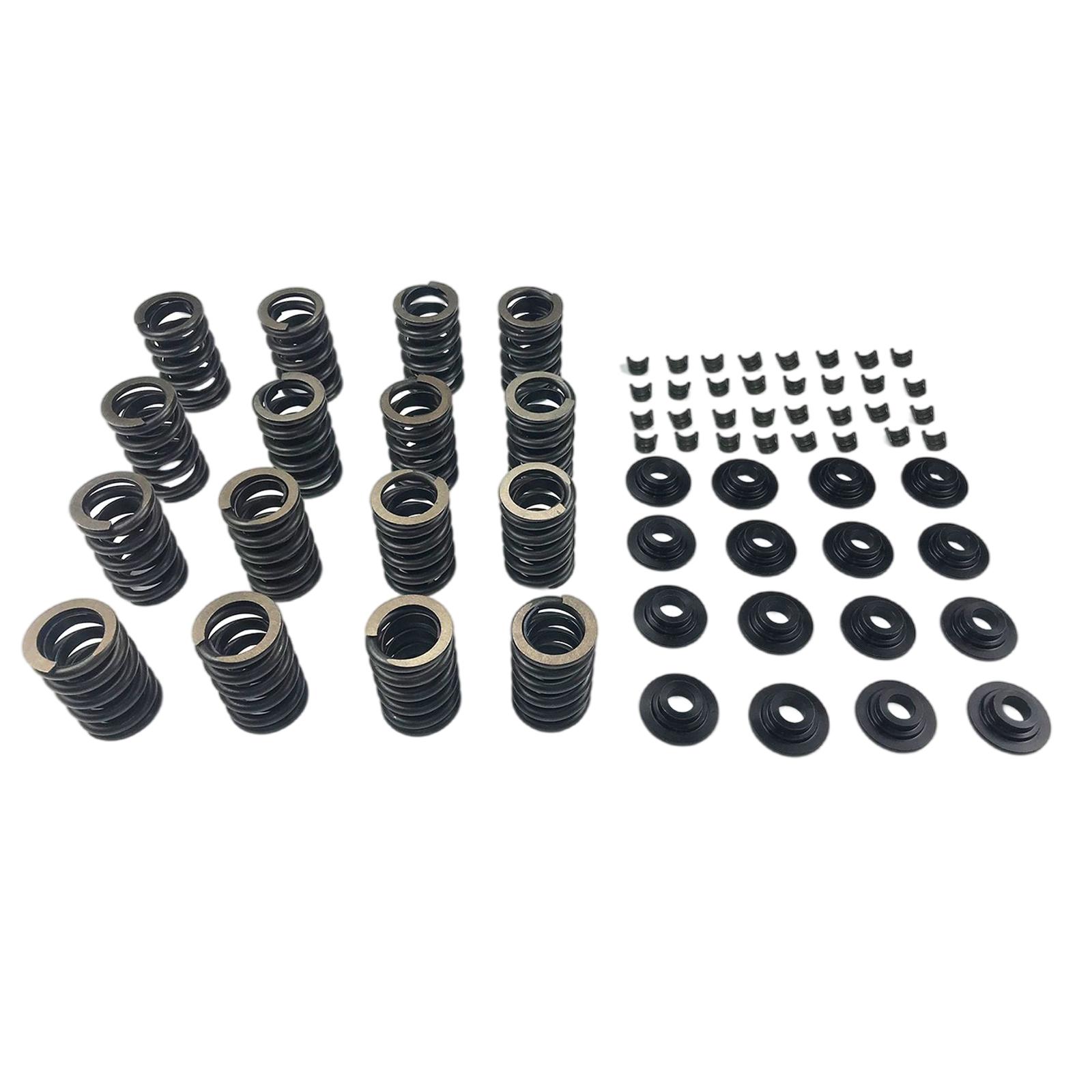 64x Valve Springs Kit with Steel Retainers HD Locks Fit for Chevy Sbc 327 350 400 Automobiles Components Professional Engines