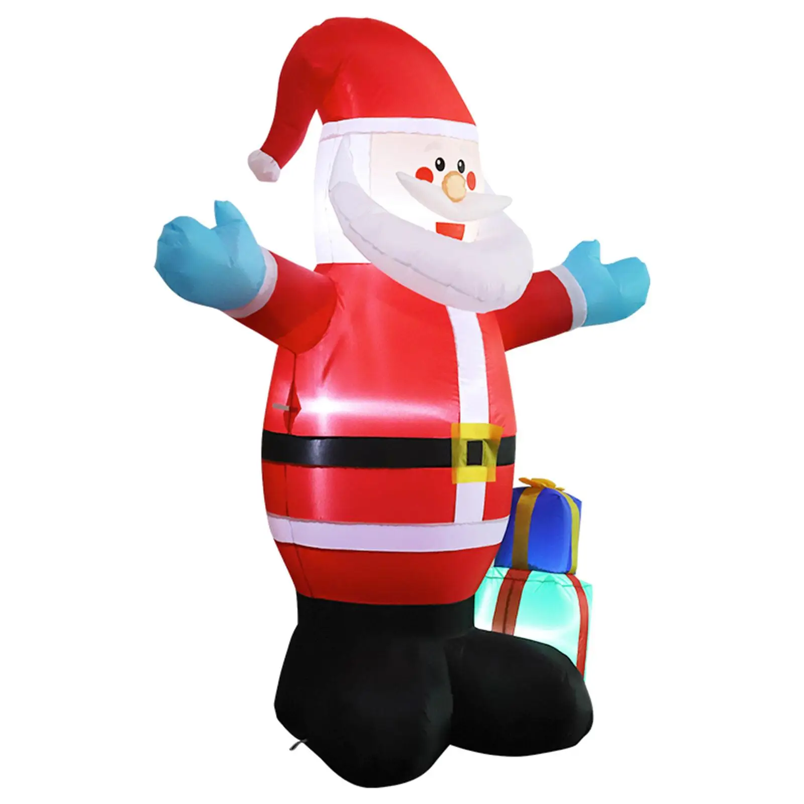 Christmas Inflatable Santa Luminous 4.9ft Tall Props Novelty with LED Lights Xmas Decoration for Garden Yard Outdoor Decor