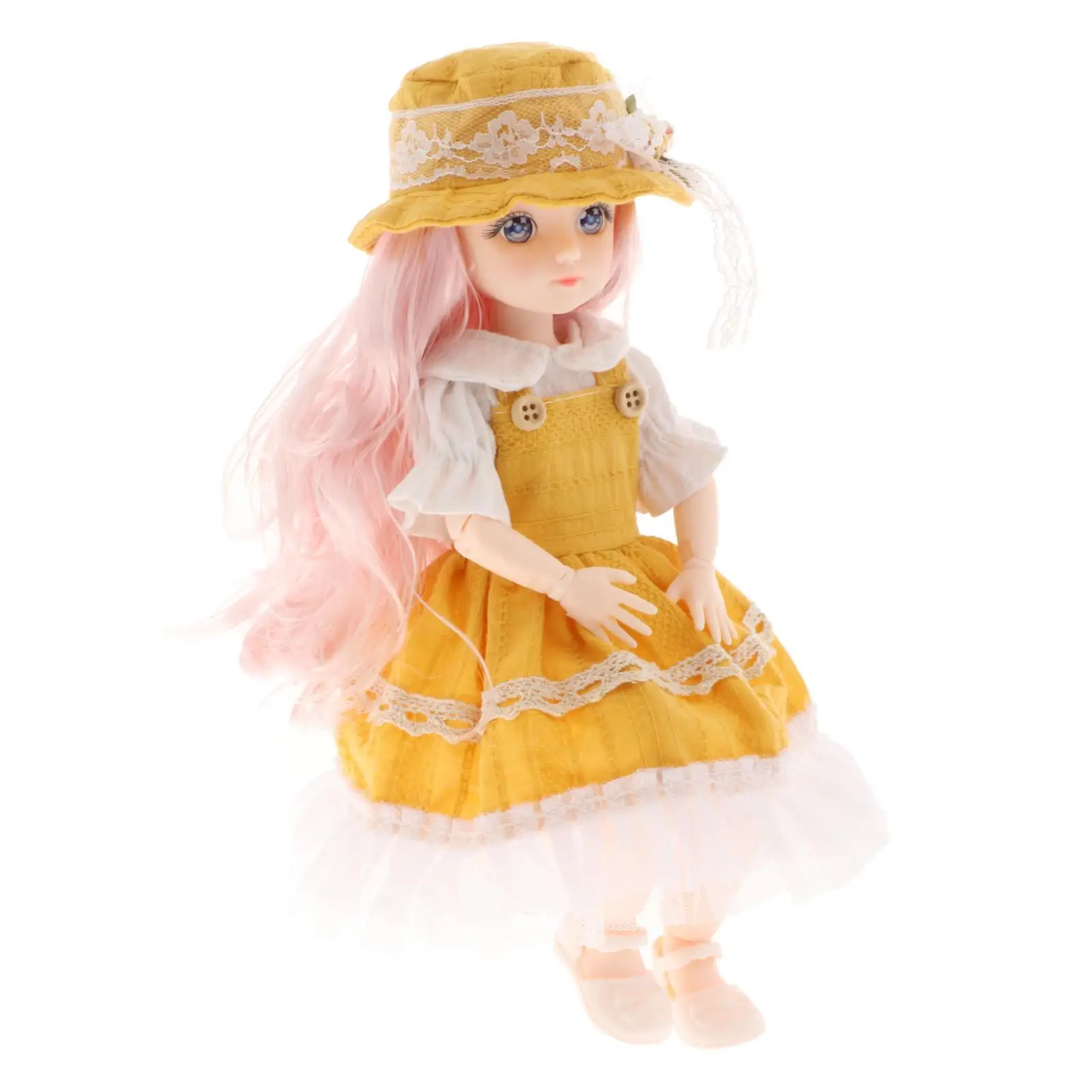 Doll Body Ball Jointed Dolls Change Dress Dolls Girls` Toys Ball Jointed Doll for Birthday Gift