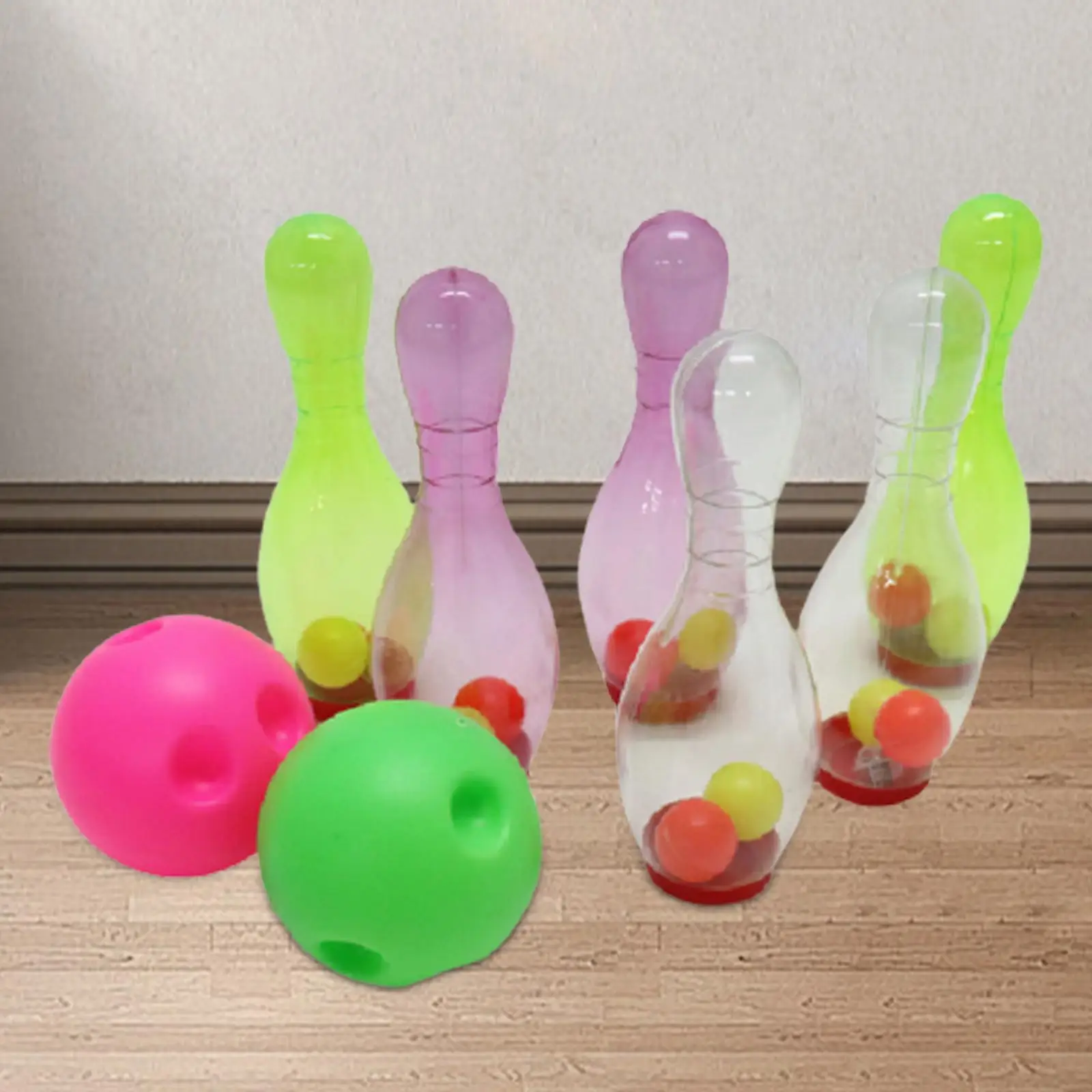 Kids Bowling Play Set Light up Development Toy LED Bowling Pins for Kids