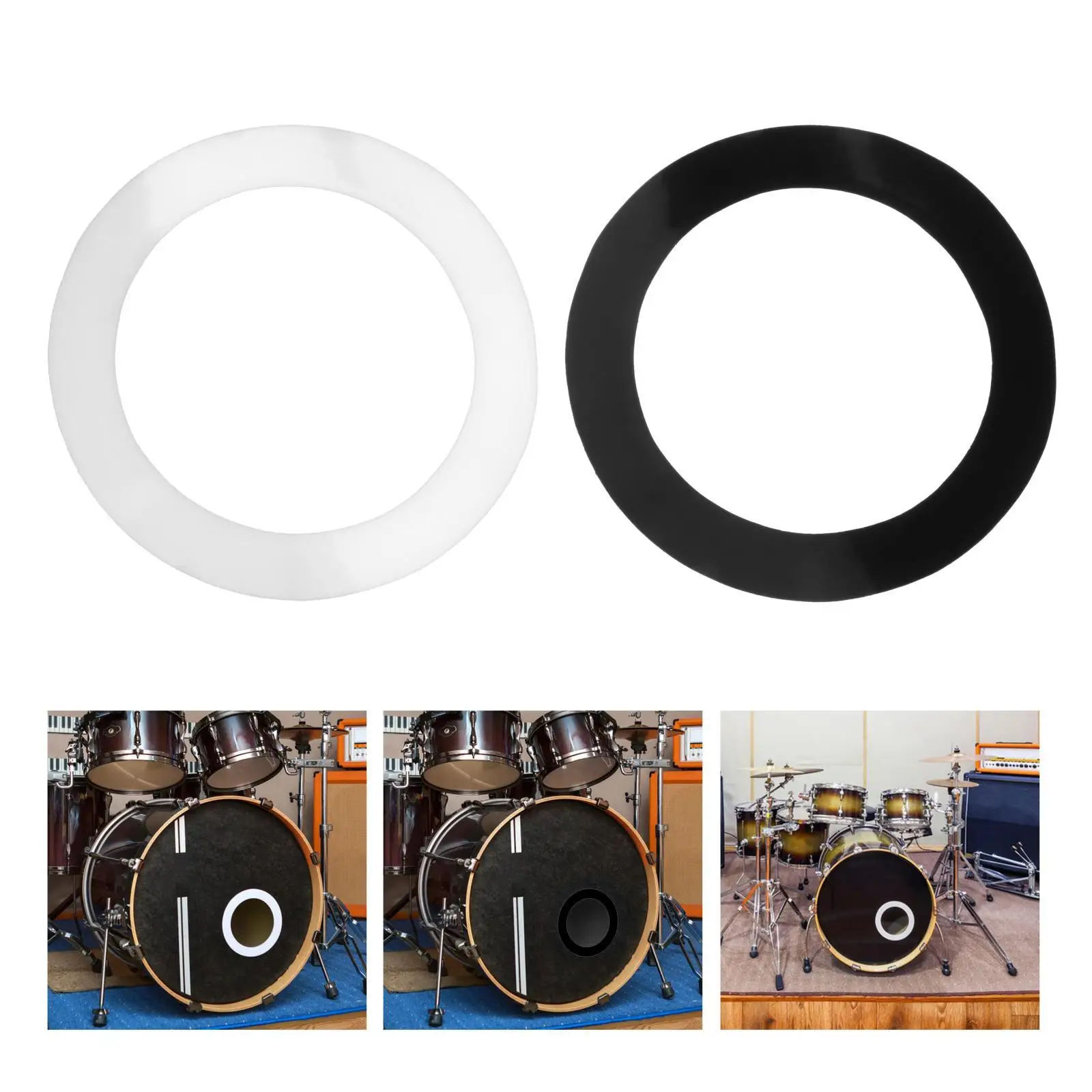 1Pcs Port Hole Protector Pads Easy to Use Replacment Parts Drum Bottom Improve Sound Quality Soft Bass Hole Protector