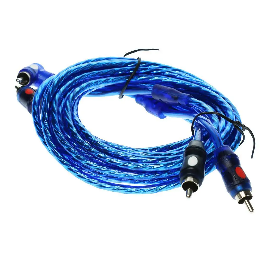 4.5 Meters 2RCA Male To 2RCA Male Car Stereo Audio Power Cable Wire for for toyota Car Accessories