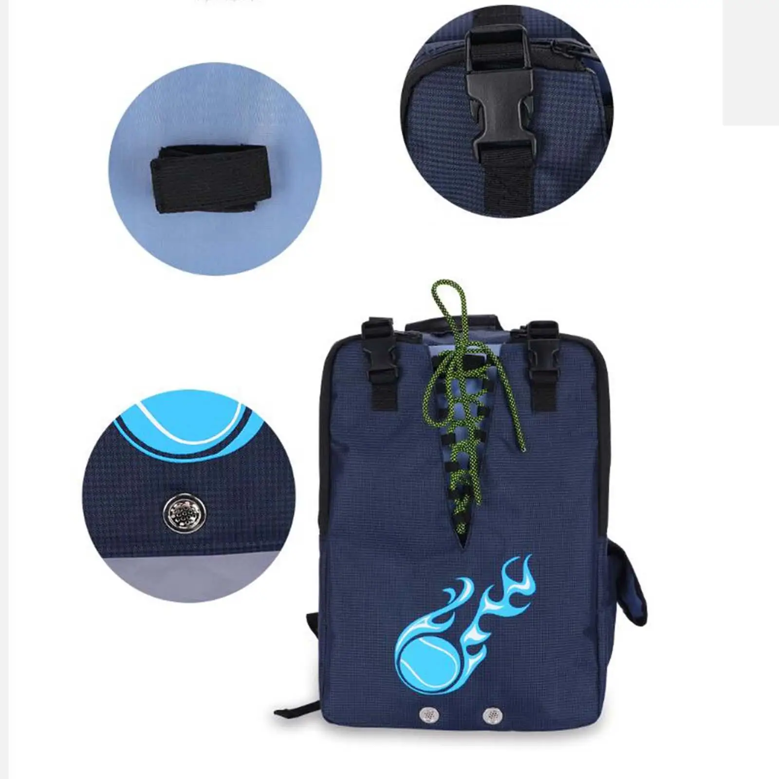 Tennis Bag Breathable Large Sports Backpack for Squash Pickleball Badminton