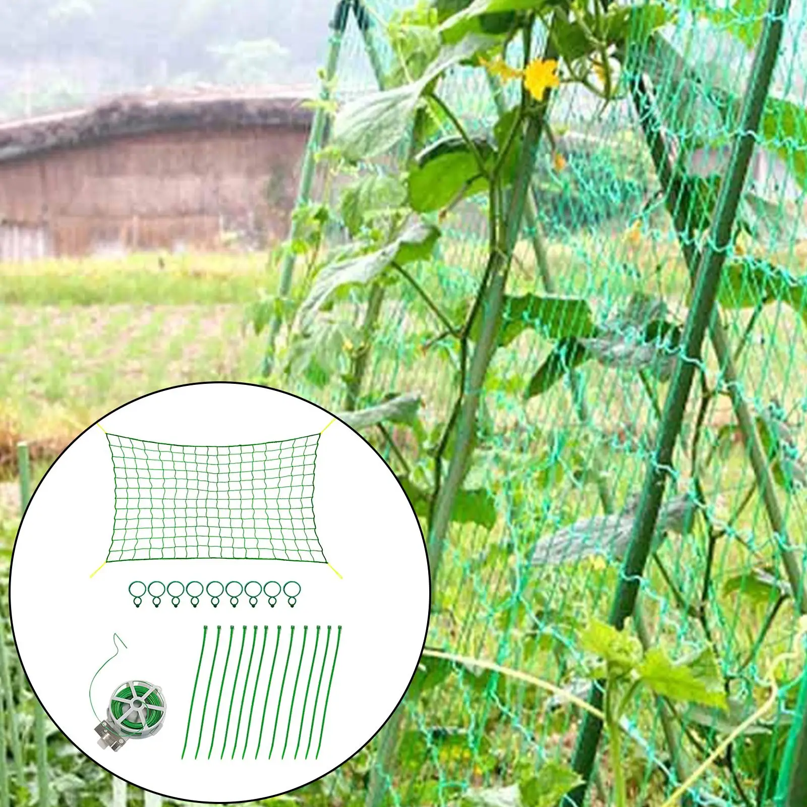 Grow Tent Trellis Net Elastic Plastic Garden Trellis Net for Indoor Vegetable Climbing Vine Plants Garden Plant
