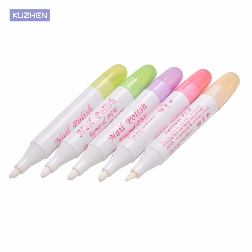 Best of Wholesale New 5 Color Nail Art Corrector Pen Remove Mistakes + 3 Tips Newest Nail Polish Corrector Pen Cleaner Erase Manicure Reviews & Tips