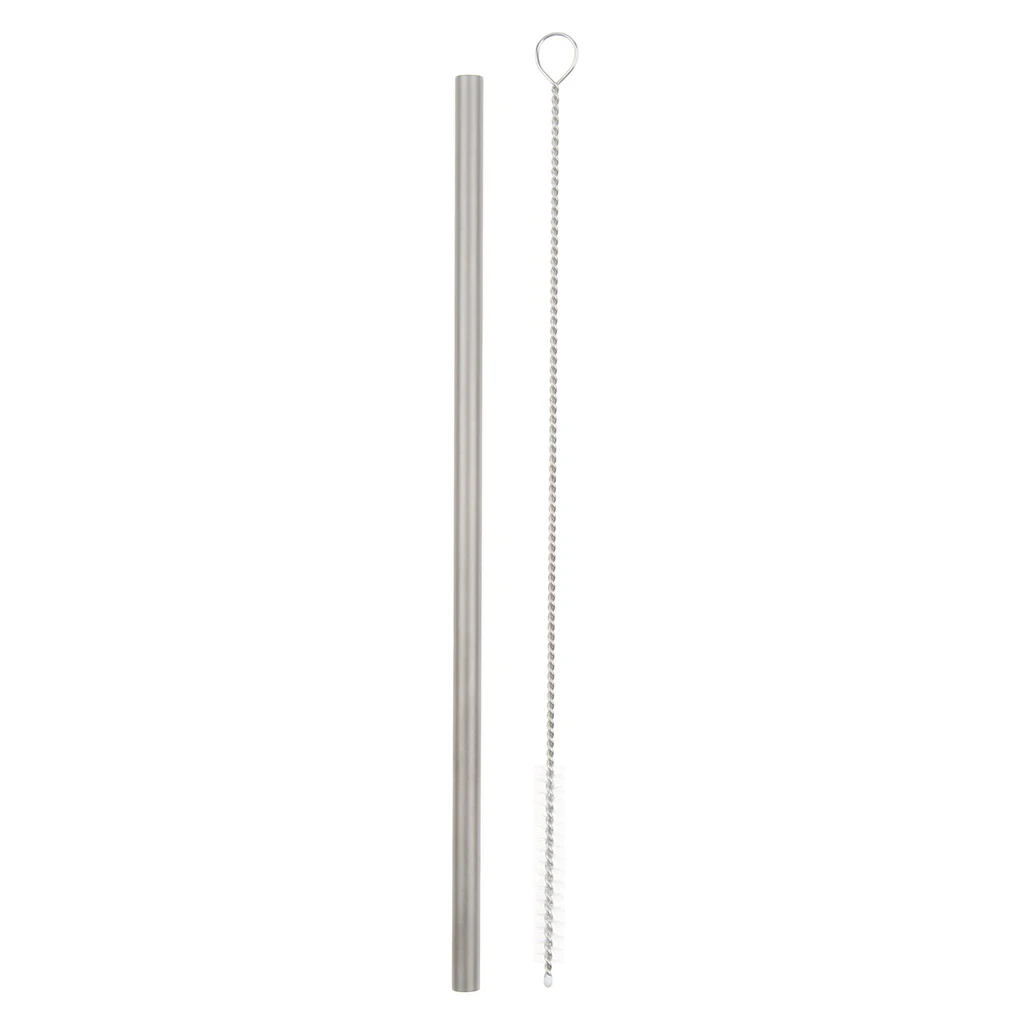 Strong Titanium Drinking Straw + Cleaning Brush Bent/Straight