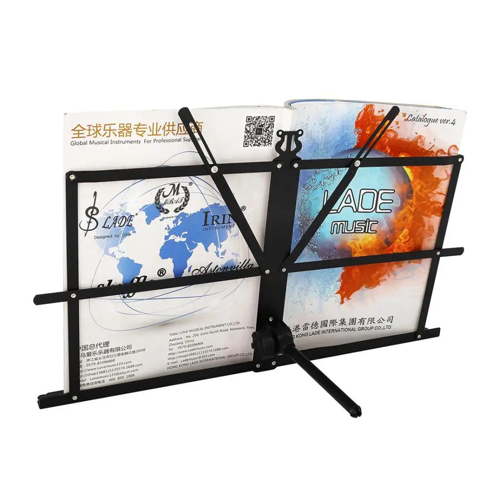 Foldable Music Stand Desktop Stand Notation Tabletop Rack for Player