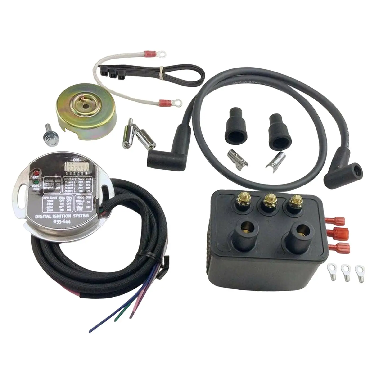 Single Fire Ignition Kit Accessories 53-660 for Harley Shovelhead Evolution