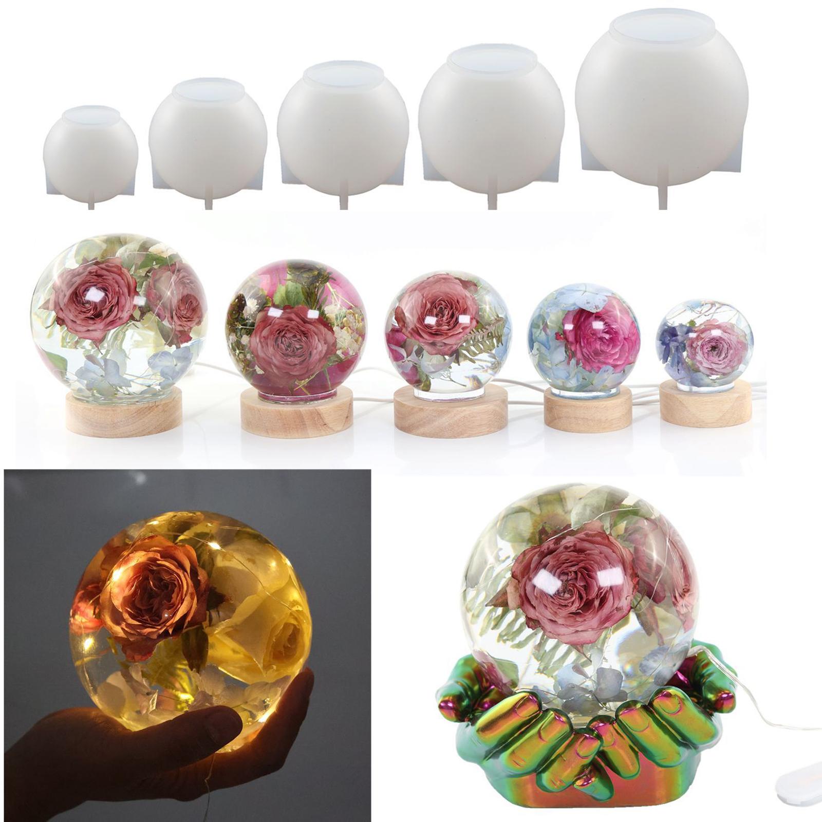 Description Picture 3 of itemDIY Sphere Ball Silicone Mold for 3D Resin Craft Making DIY Jewelry Casting Candle Soap Jewelry Making Casting