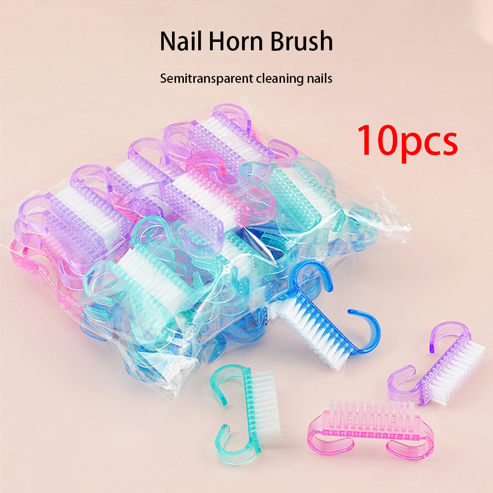 Best of Nail Tool Horn Brushes Semi Transparent Solid Nails Cleaning Small Brush Manicure Products Material Accessories Stylist Supplies Reviews & Tips