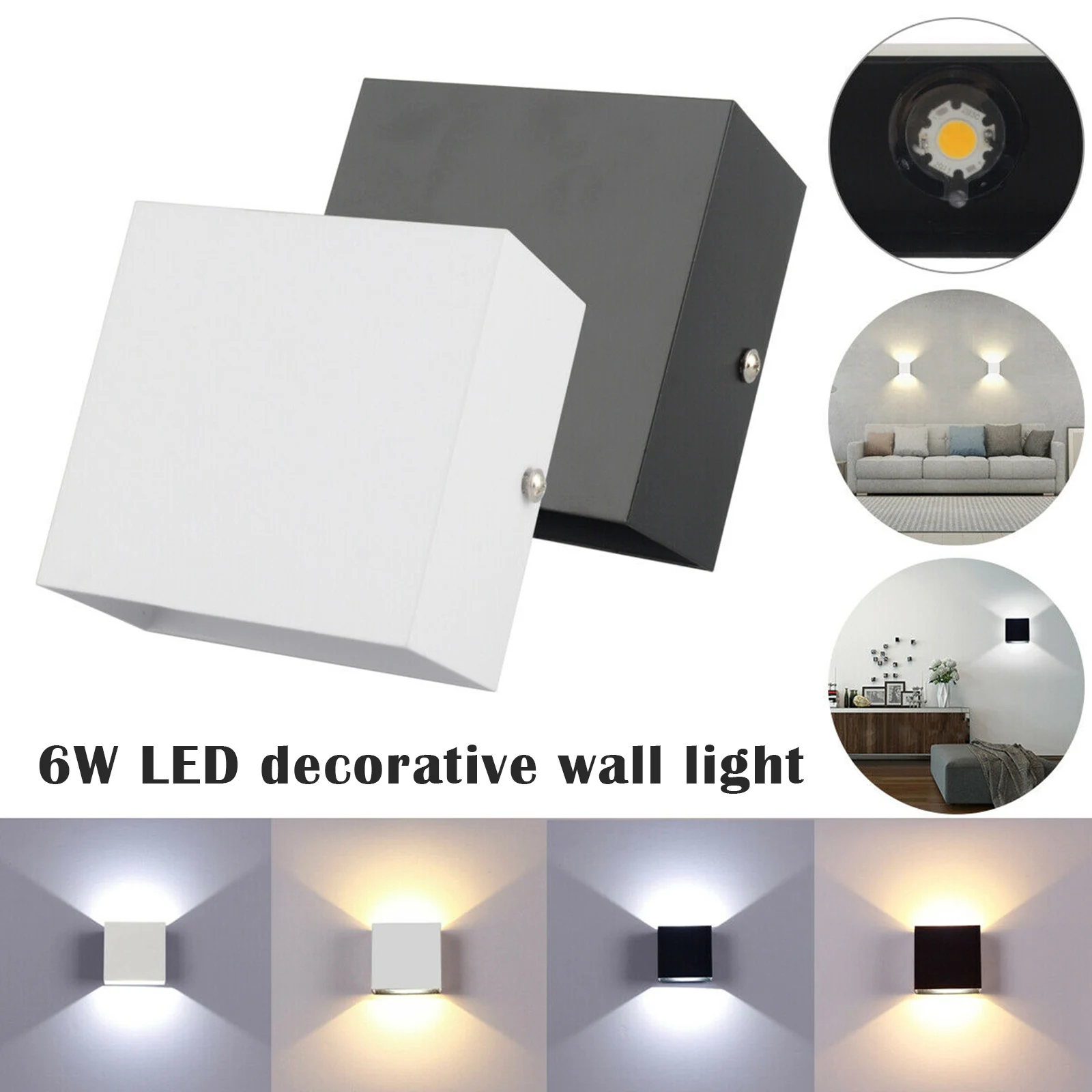 6w Led Wall Lamp Modern Up Down Sconce Lighting Fixture Light Indoor Decoration Bedroom Decoration wall mounted lights
