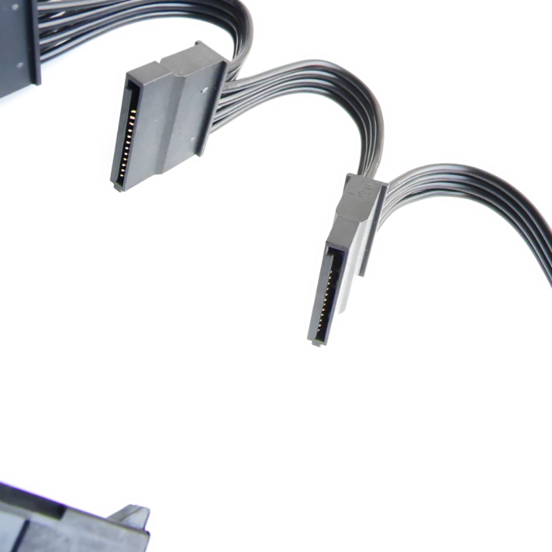 Computer IDE Molex 4Pin Zu 5X15Pin Power SATA Buchse Stecker Jack Kabel Für DVD Festplatte HDD SSD Festplatte 18AWG – Detail 2