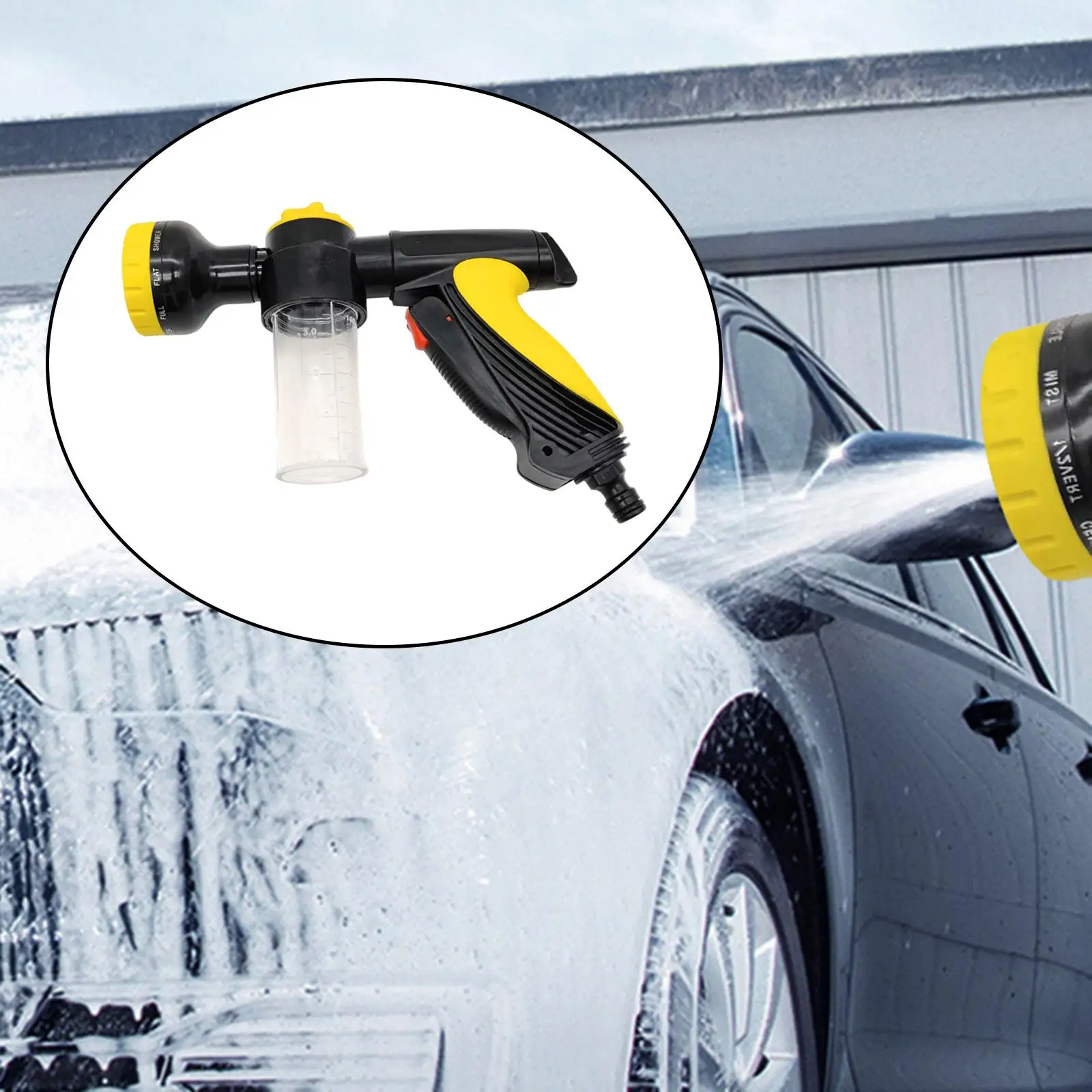 Handheld Car Washing Sprayer Portable 10 Spray Patterns High Pressure Foam Hose Sprayer for Agricultural Irrigation Gardening