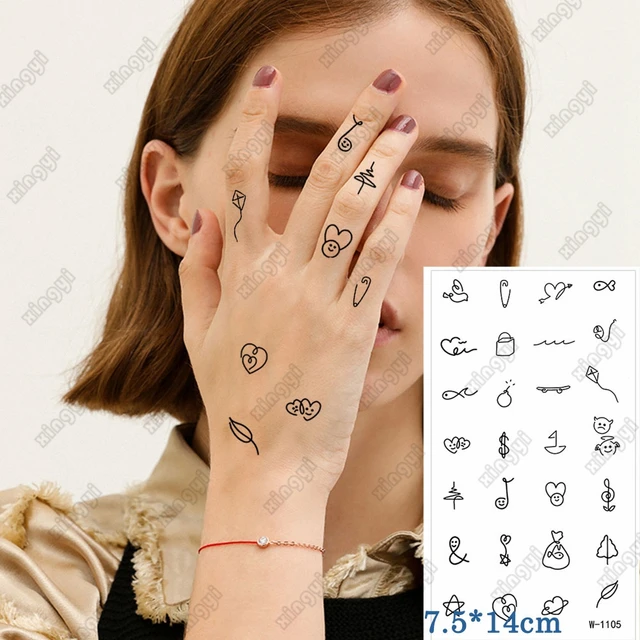 Finger Mehndi Tattoo Flower Henna Tattoo Hand Leaf Boder Tattoo For Wo –  Temporarytattoowala