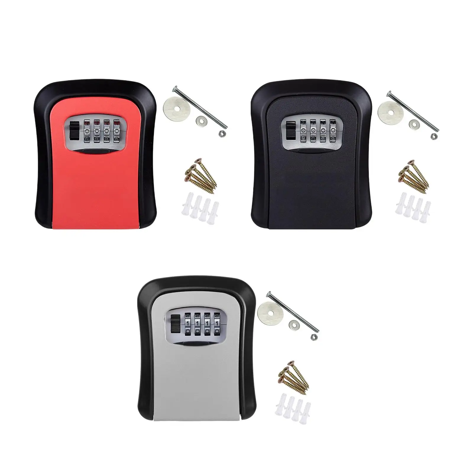 Portable Key Storage Box Password Code Lock Wall Mounted Key Storage Case for Indoor Garden Garage Supplies