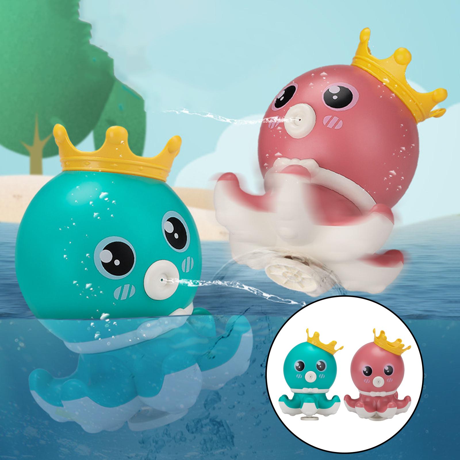 Cute Octopus Baby Bath Toys for  0 12 24 Months Shower Bathtub Toy for Kids 2 to 4 Years Old Rotating Water Spraying Animal