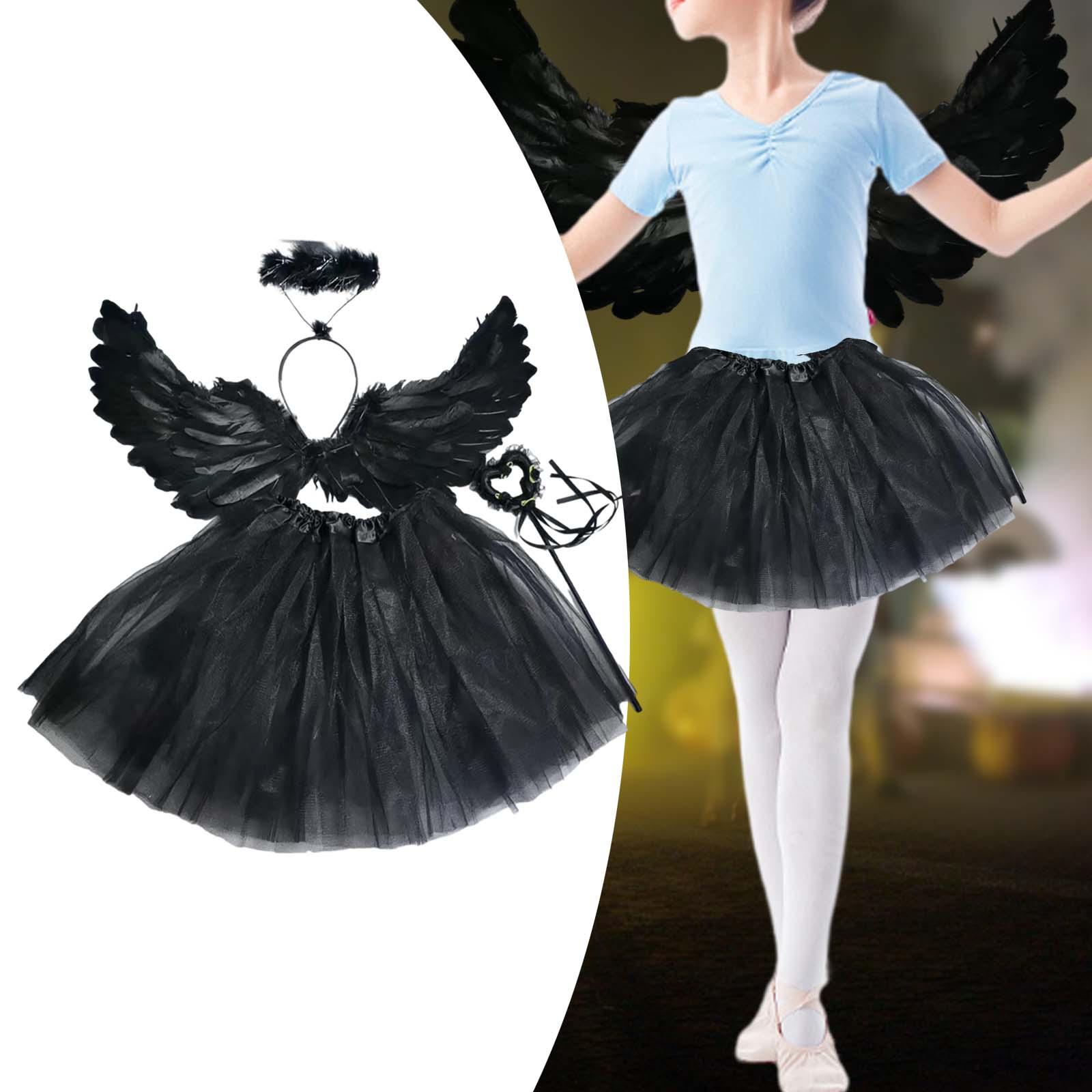 Girls Fairy Costume Angel Wing Costume Children Dress up Kids Cosplay for Festival Photo Props Halloween Party Stage Performance