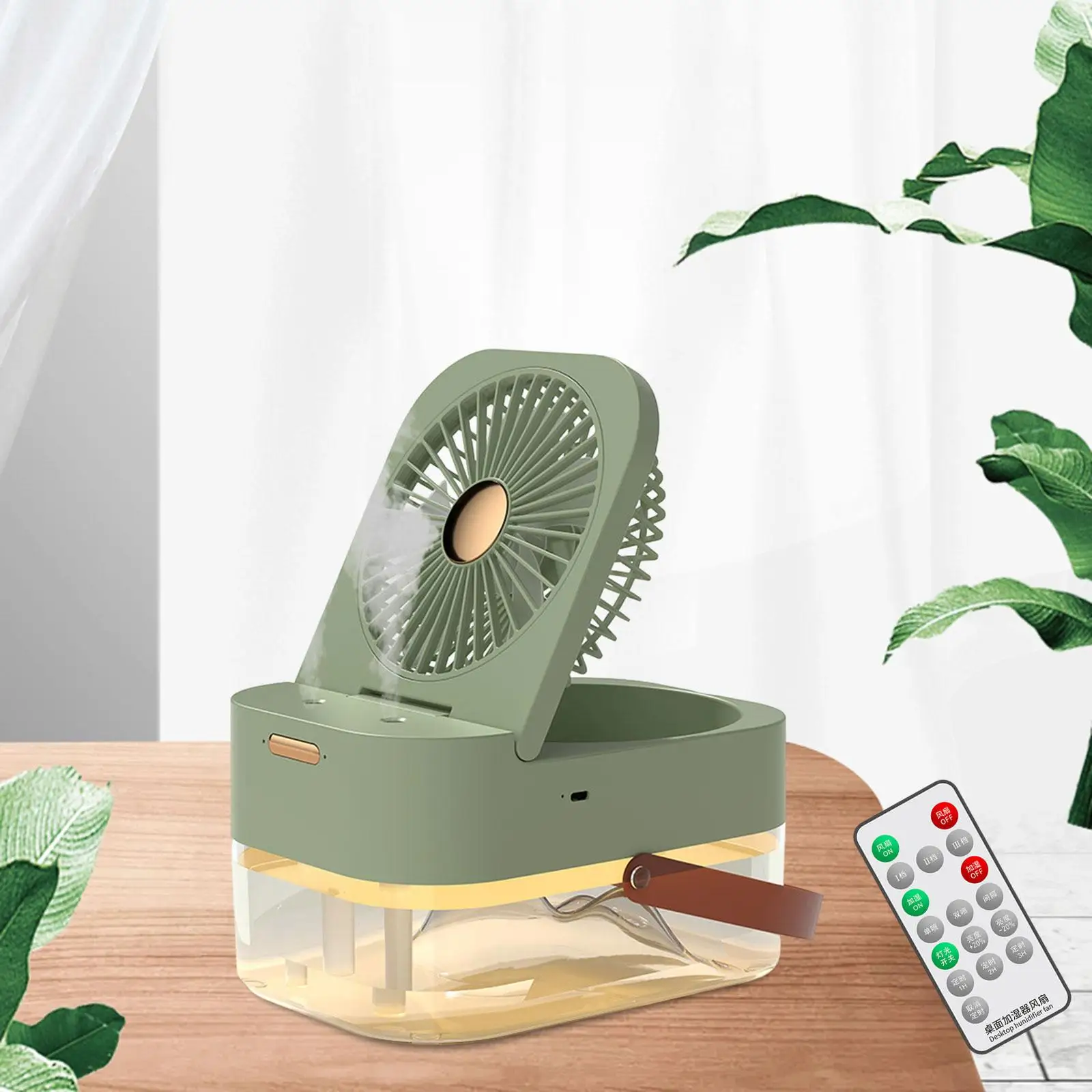 Desktop Humidifier Fan Portable 2.5L Large Capacity Quiet Humidifier Spray air Cooler for Office Camping Table Home Bedroom