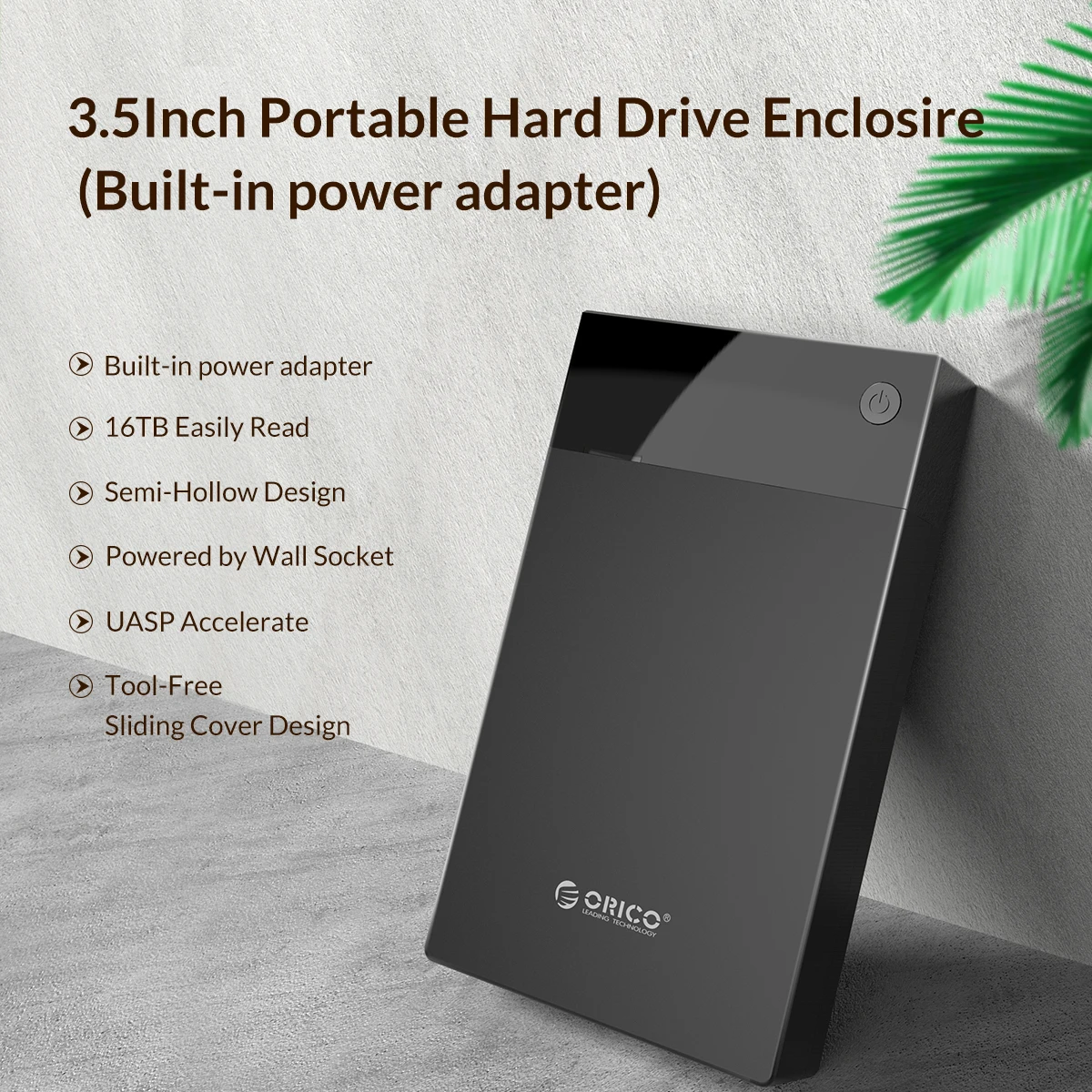 desktop hdd casing ORICO 3.5 Inch HDD Case Bulit-in Power 12V Portable SATA to USB 3.0 Hard Drive Enclosure Support 16TB HDD UASP 3599U3 3588US3 hard drive pouch