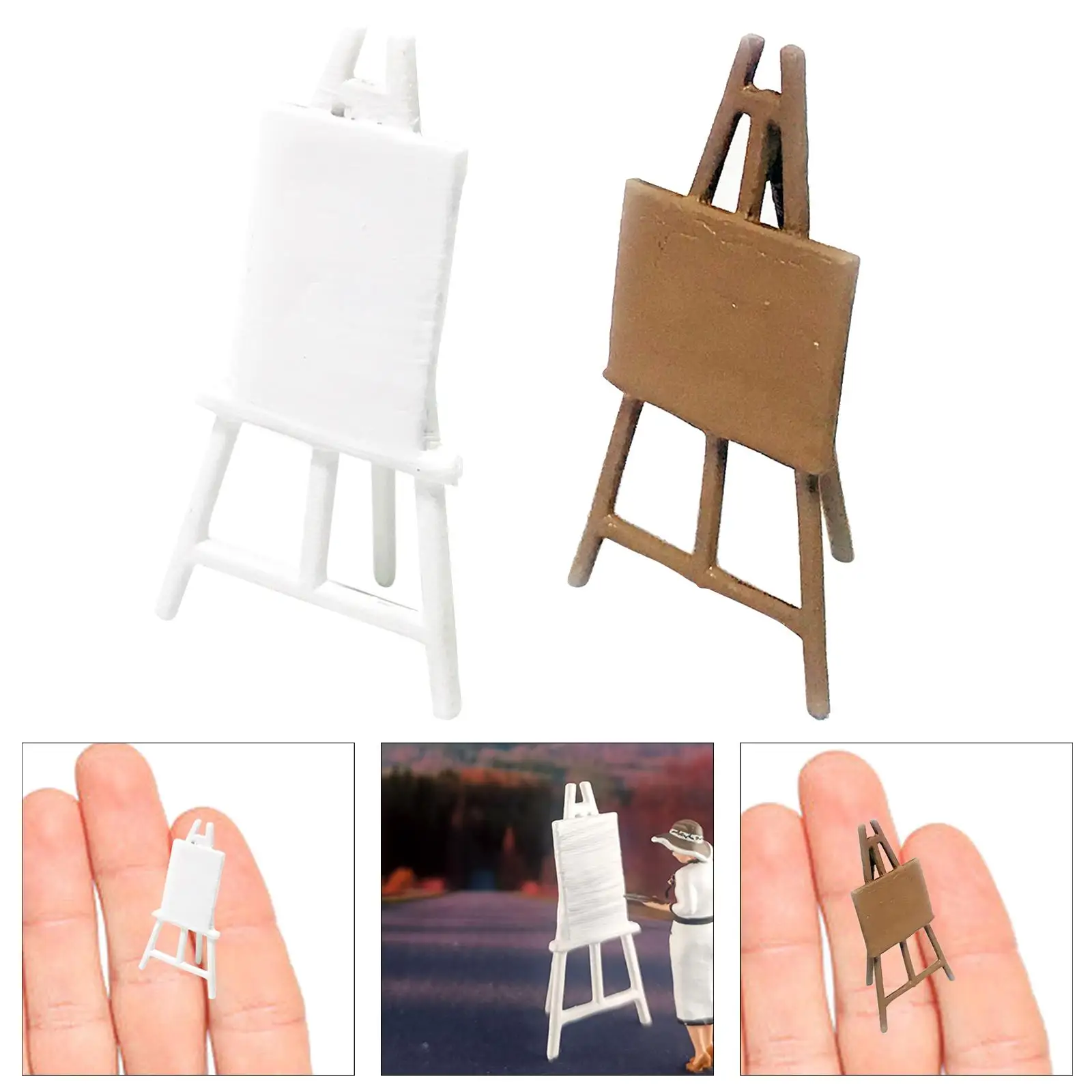 Simulation Miniature Easel Dollhouse Furniture Painting Accessories Oil Painting Easel