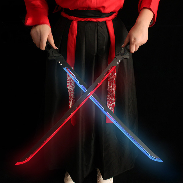 80cm Punk Style Thermal Katana Blade Science Fiction Game Peripheral  Acrylic Glow Saber Samurai Swords Model for Cosplay Toys