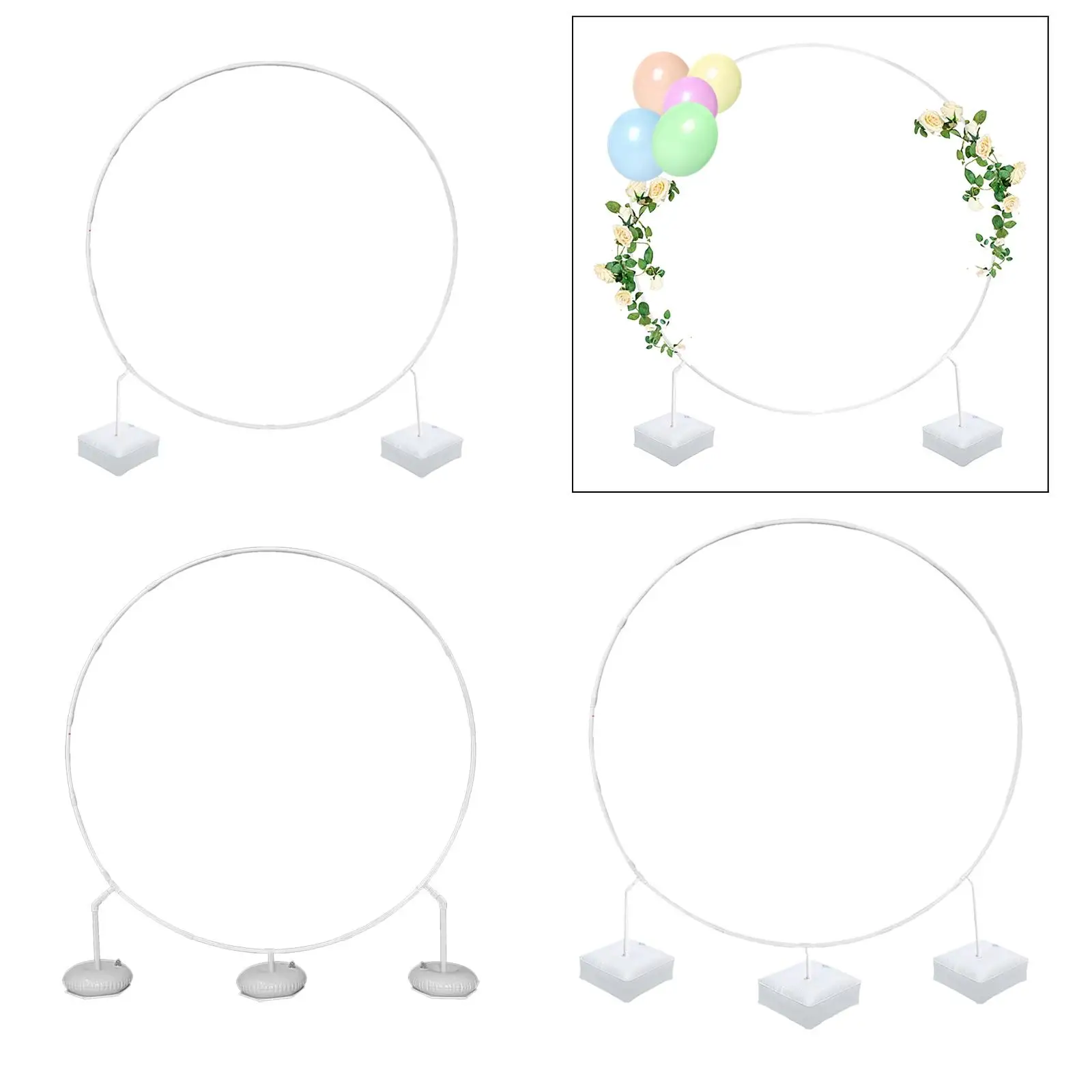 Round Wedding Arch Stand Circle Wedding Arch Flower Ring Stand Circle Balloon Arch Frame for Graduation Wedding Anniversary