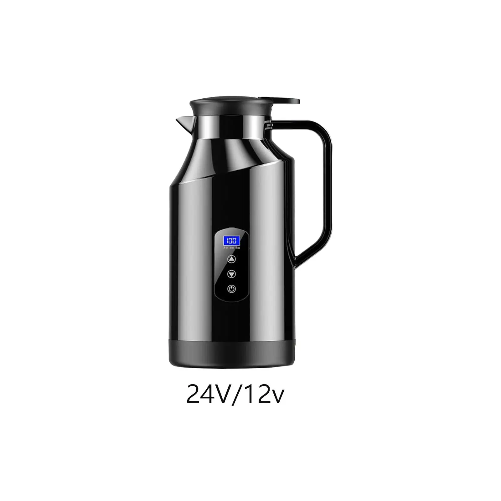 1.2L Stainless Steel Coffee Warmer Car Mug for Water Tea Coffee Milk Car Kettle Boiler for Self Driving Tour Camping