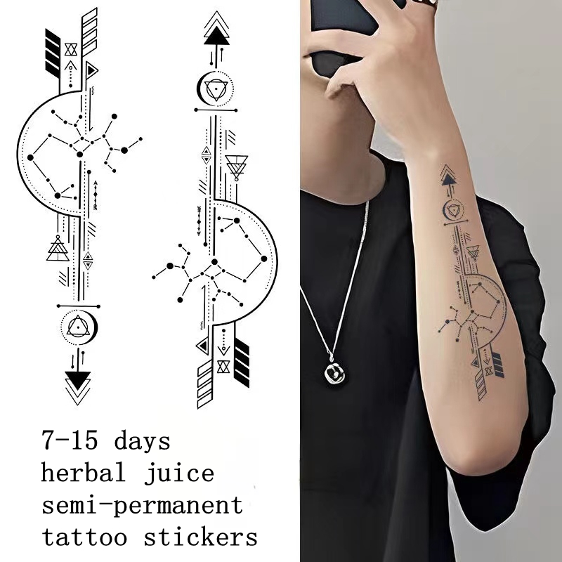 Best of Constellation Sword Tattoo Stickers Herbal Juice Non Reflective Waterproof Female Lasting Male Arm Chest Faux Tatouage Adesivos Reviews & Tips