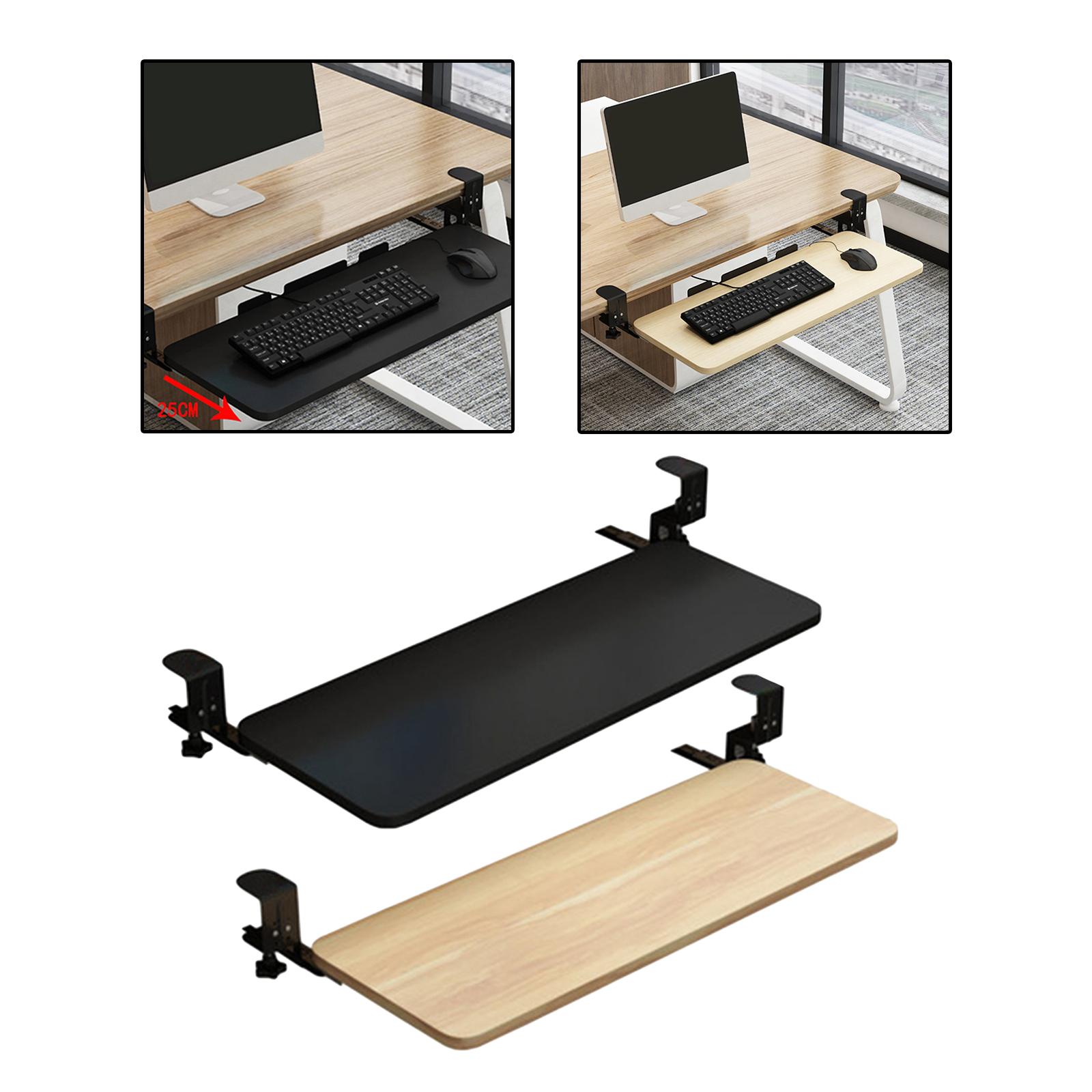 Keyboard Tray Under Desk adjustable Slide Out Platform Comfortable Stand for Typing