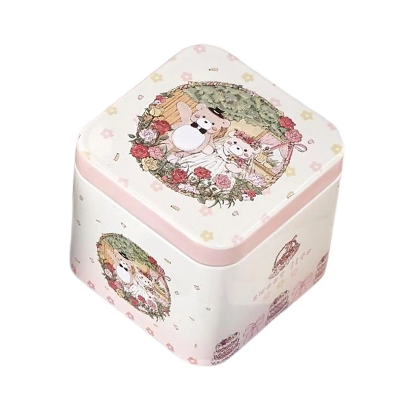 Square Candy Tins with Lid Storage Gift Giving