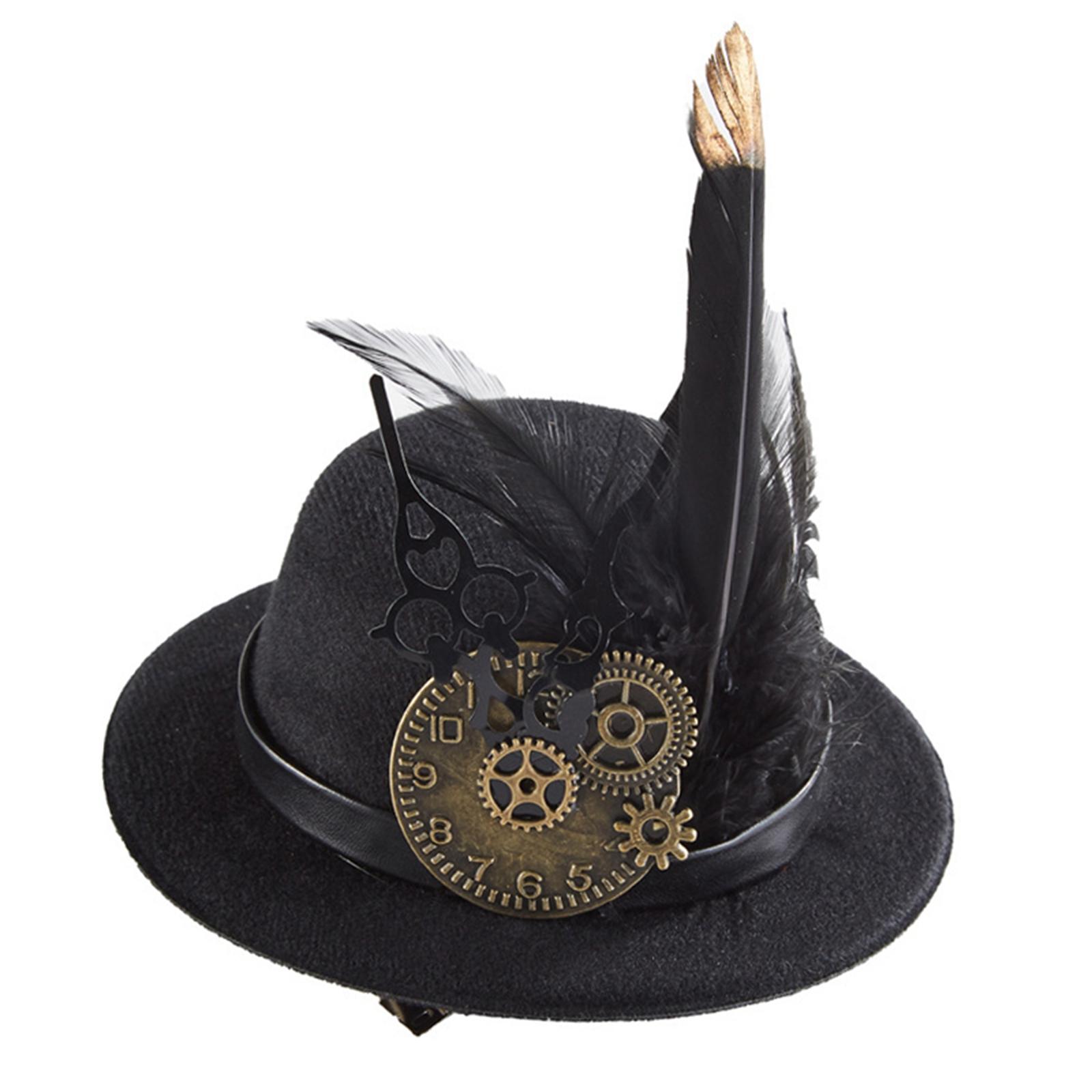 Steampunk Gears Top Hats Dance Hat Gears for Cosplay Gentlemen Fancy Dress Halloween