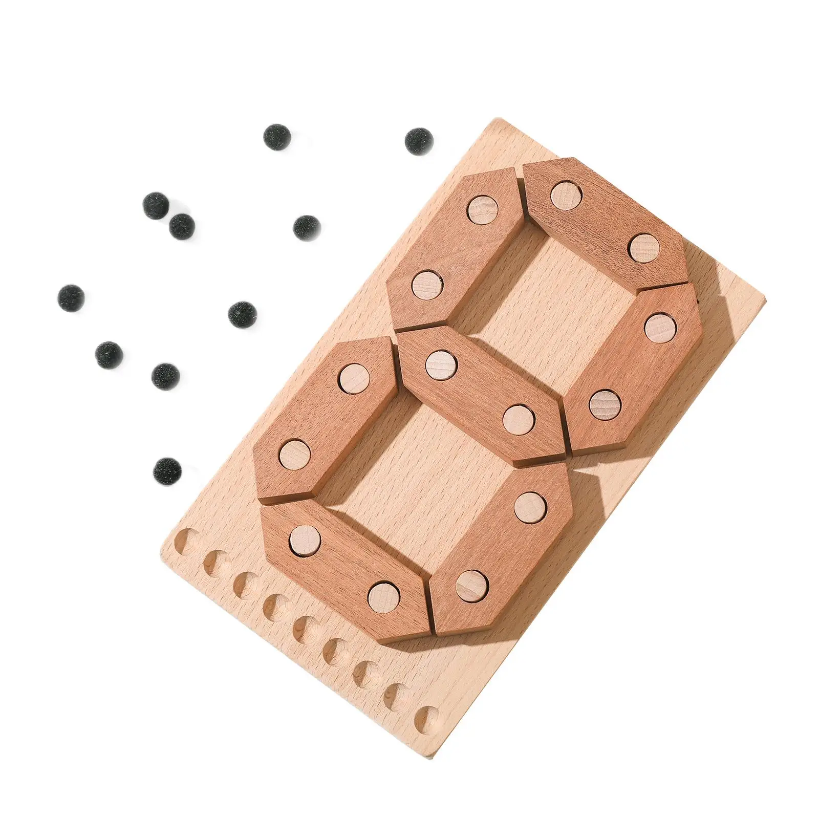 Montessori Wooden Puzzle Sensory Toy Math Number Shape Match Educational Toy 3D Jigsaw Puzzle for Party Favors Children Kids