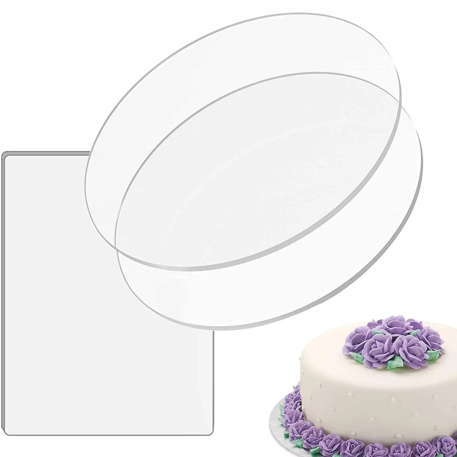 Transparent Round Cake Disk Set Cake Baking Craft Baking Accessories Cake Decorating Tools