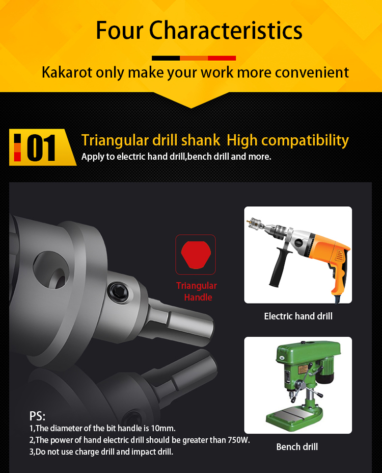 1pc Hole Saw Drill Bit Alloy Carbide Cobalt Steel Cutter Stainless Steel Wood Cutting Iron Metal Core Drill Bit Metal drill bit