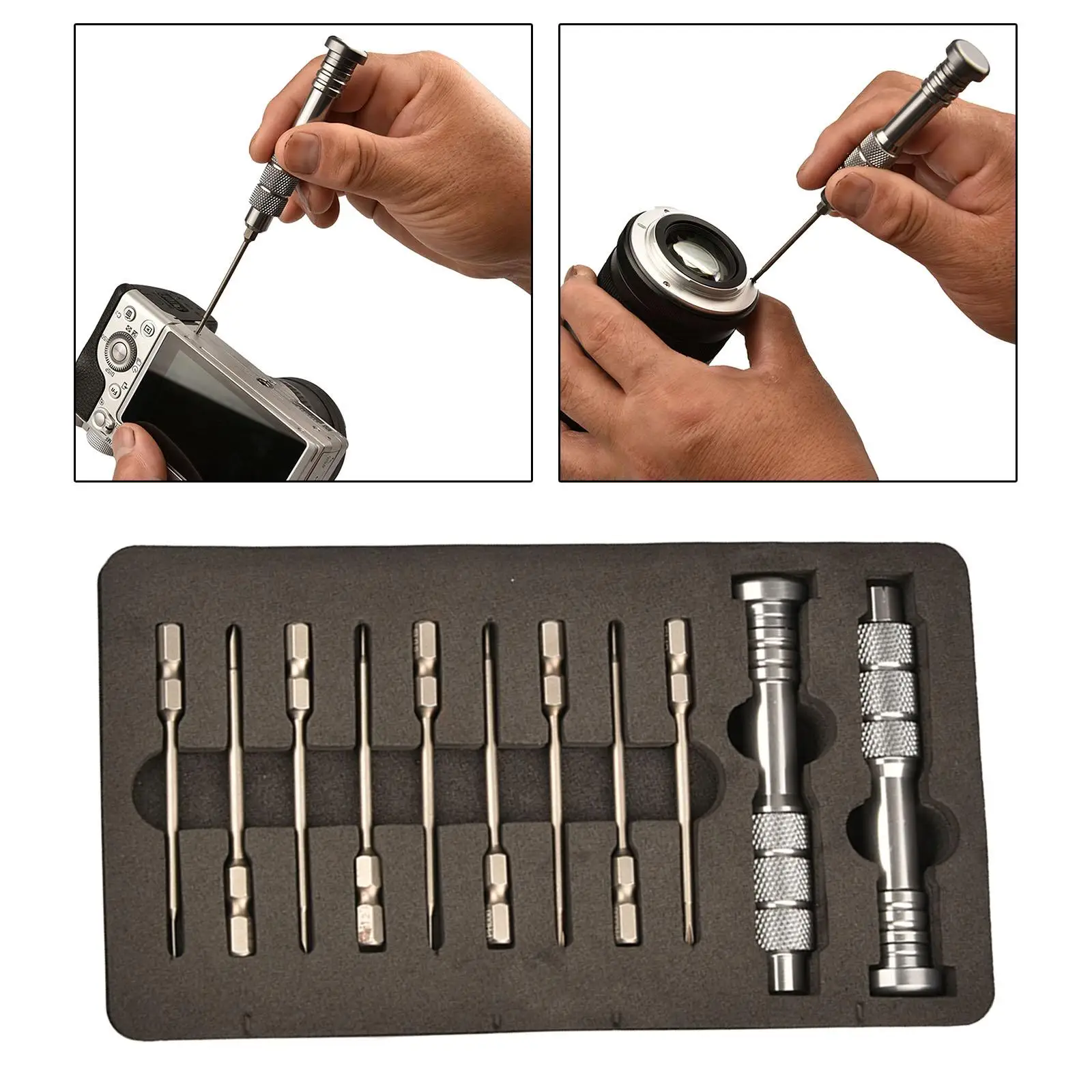 Screwdriver Set 11 in 1 Household Tools Kit Disassembly Repair Tool Non Slip for Eyeglasses Drone Watch Digital Camera