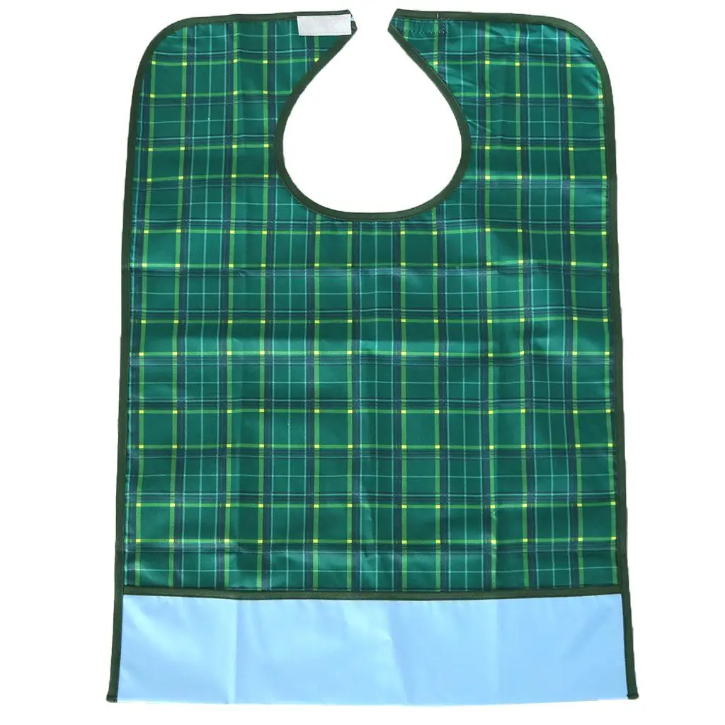 4 Colors Waterproof Bib Adult Mealtime Cloth Protector Patient Disability Aid Apron