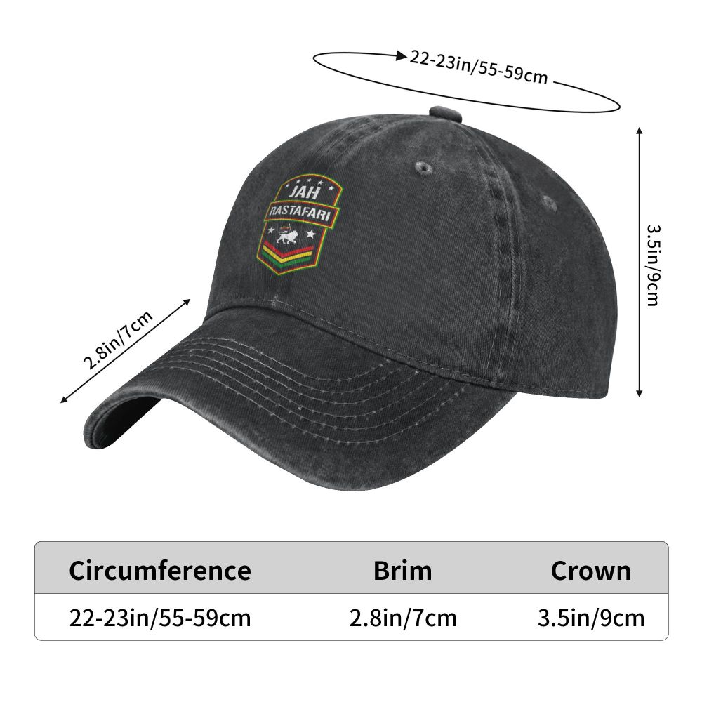 Jah Rastafari von Judah Classic Star Baseball Cap Männer Hüte Frauen Visier Schutz Snapback Rasta Flagge Löwen kappen – Detail 5