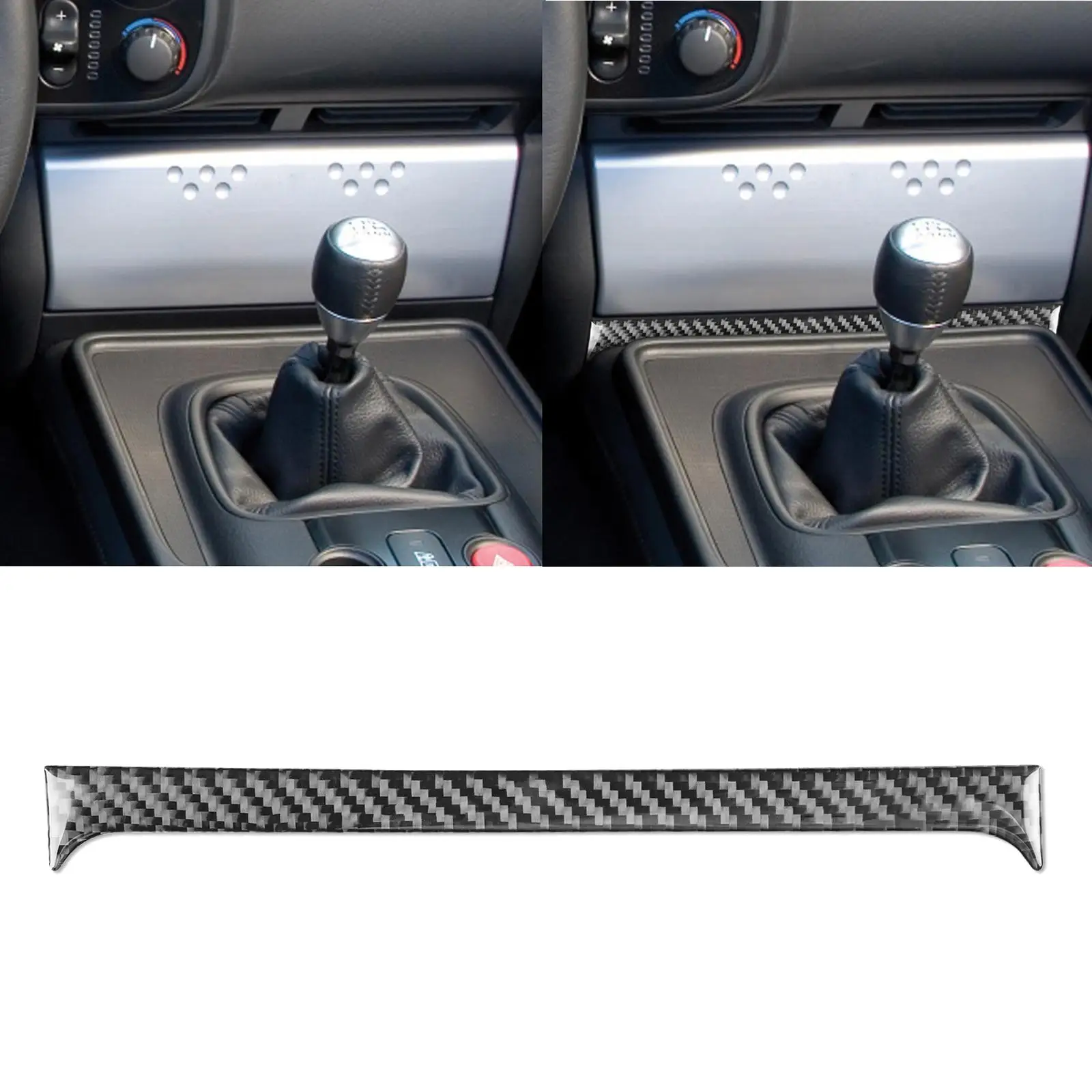 Car below Radio Console Cover Trim Carbon Fiber for Honda S2000 Professional Quality Durable Easy to Install