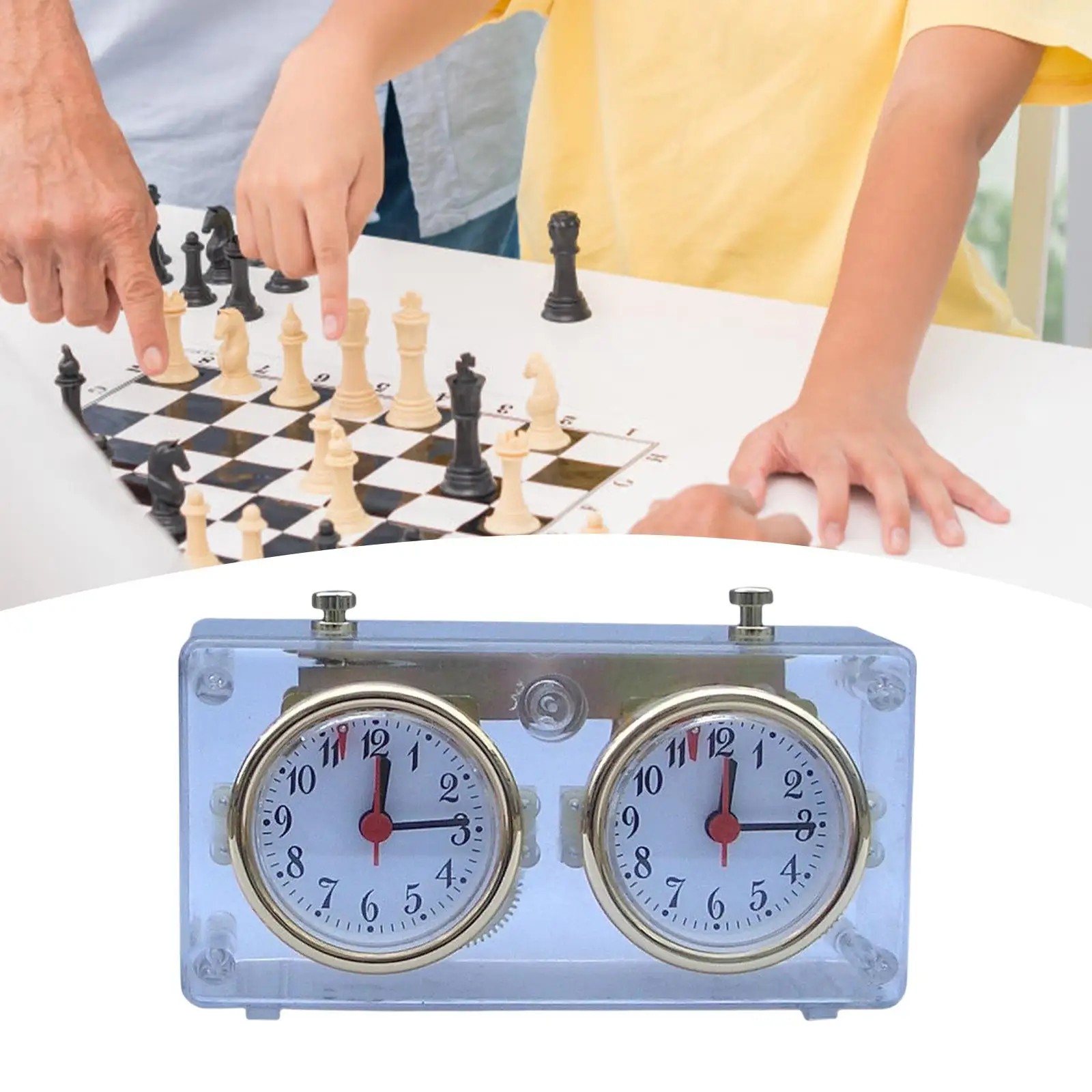Analog Digital Timer Durable Mechanical Count up Down Chess Clock for Indoor Party Board Games Training International Chess