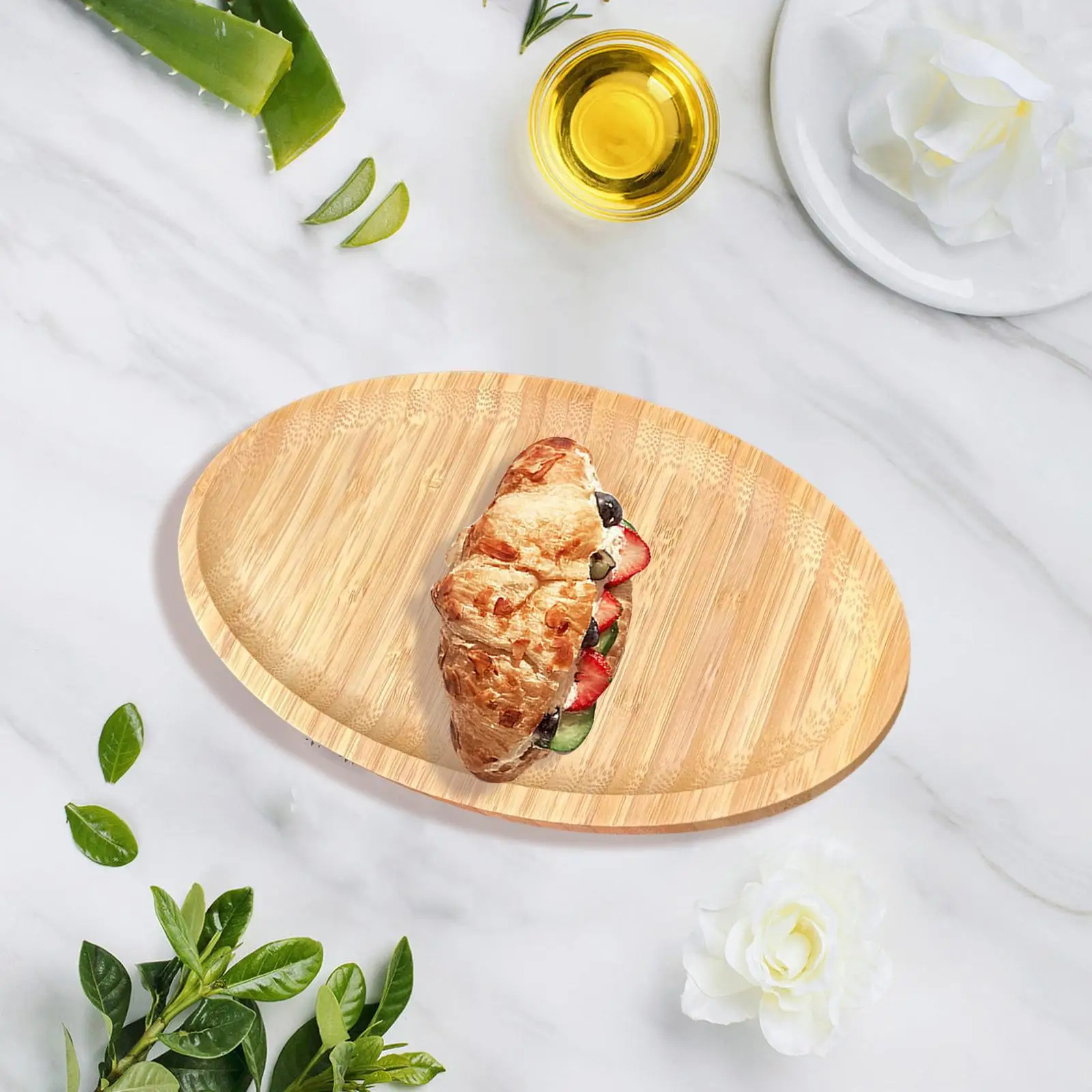 Wood Tray Photo Props Housewarming Gift Wooden Trays Platter for Bread Meat Vegetables Home Kitchen Decor Cheese Ham
