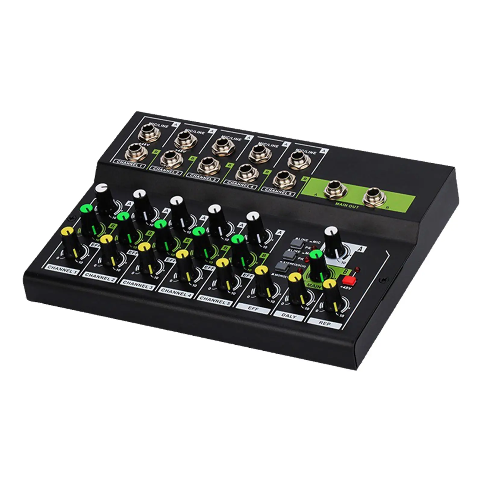 Studio Audio Mixer 10 Channel Portable Line Mixer Reverb Sound Mixing Console for Live Beginners DJ Recording Karaoke