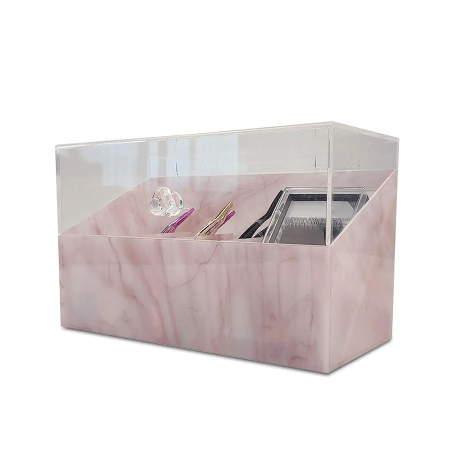 Eyelash Tweezers Holder Tweezers Stand Case Acrylic with Cover Dustproof Tweezers Display Box for Lash Extension Beauty Salon